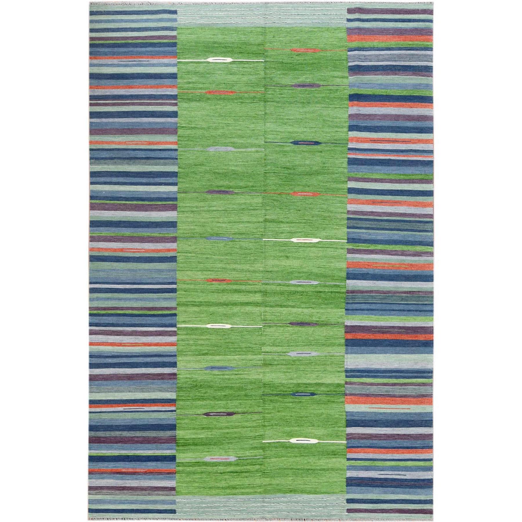 Modern & Contemporary Wool Hand-Woven Area Rug 6'2